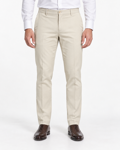 
Montaro — klasične pantalone, bež — fotografija modela