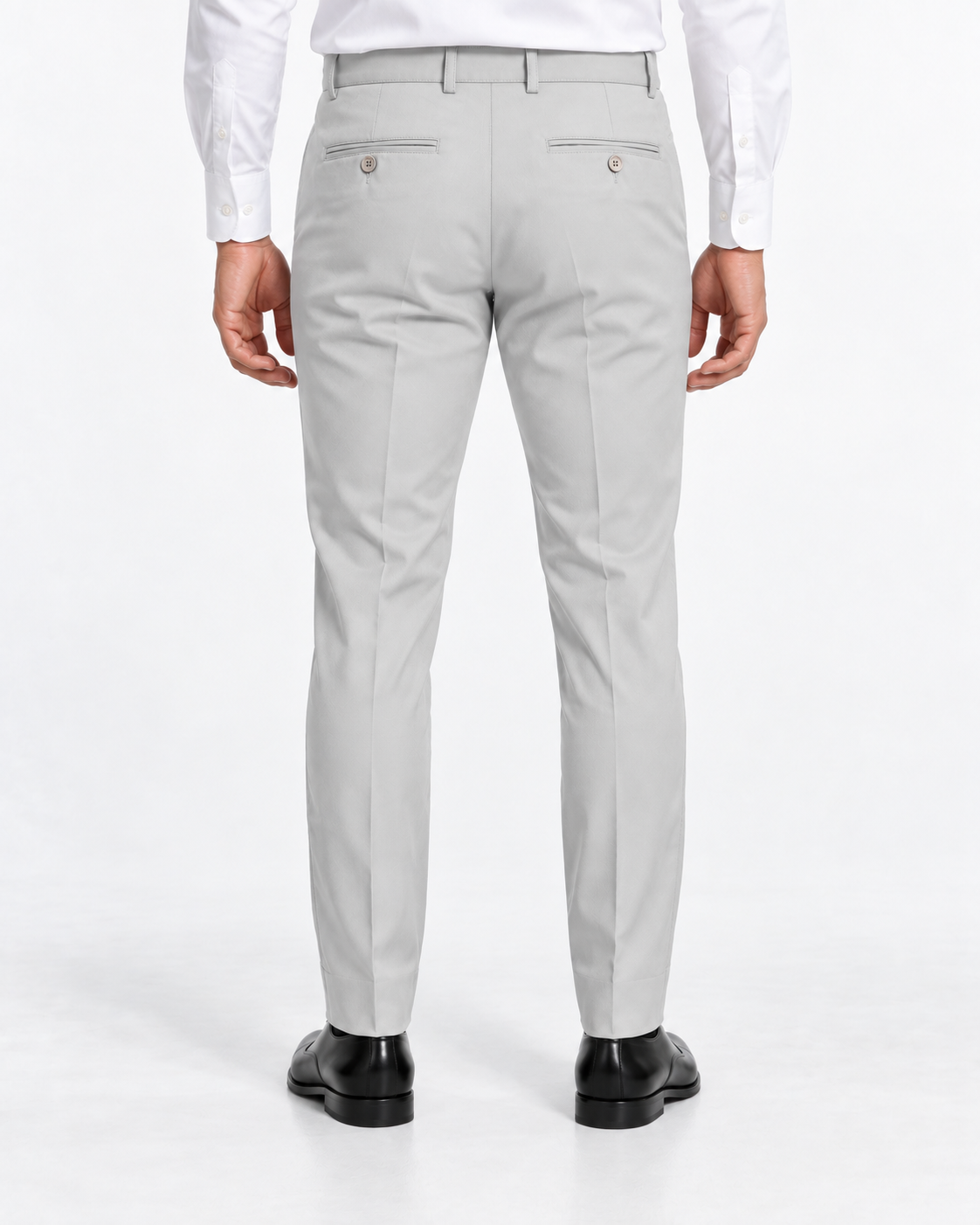 
Montaro — klasične pantalone, svetlosiva — fotografija modela