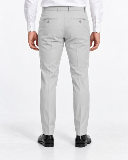 
Montaro — klasične pantalone, svetlosiva — fotografija modela