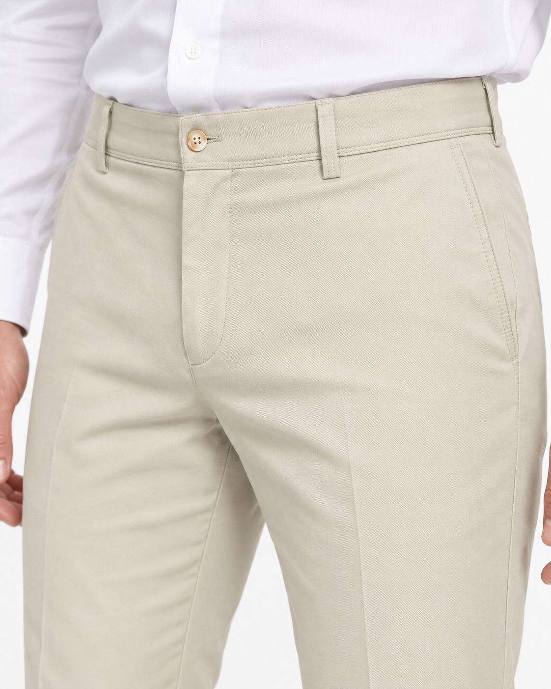 
Montaro — klasične pantalone, bež — fotografija modela