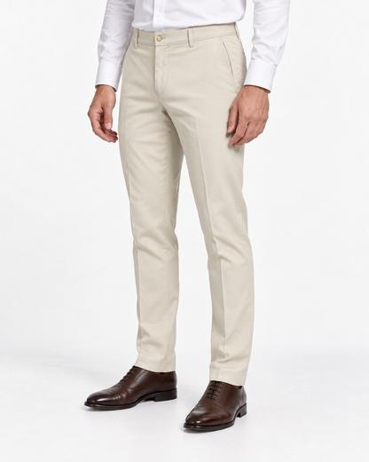 
Montaro — klasične pantalone, bež — fotografija modela