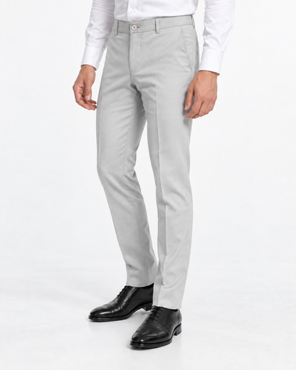 
Montaro — klasične pantalone, svetlosiva — fotografija modela